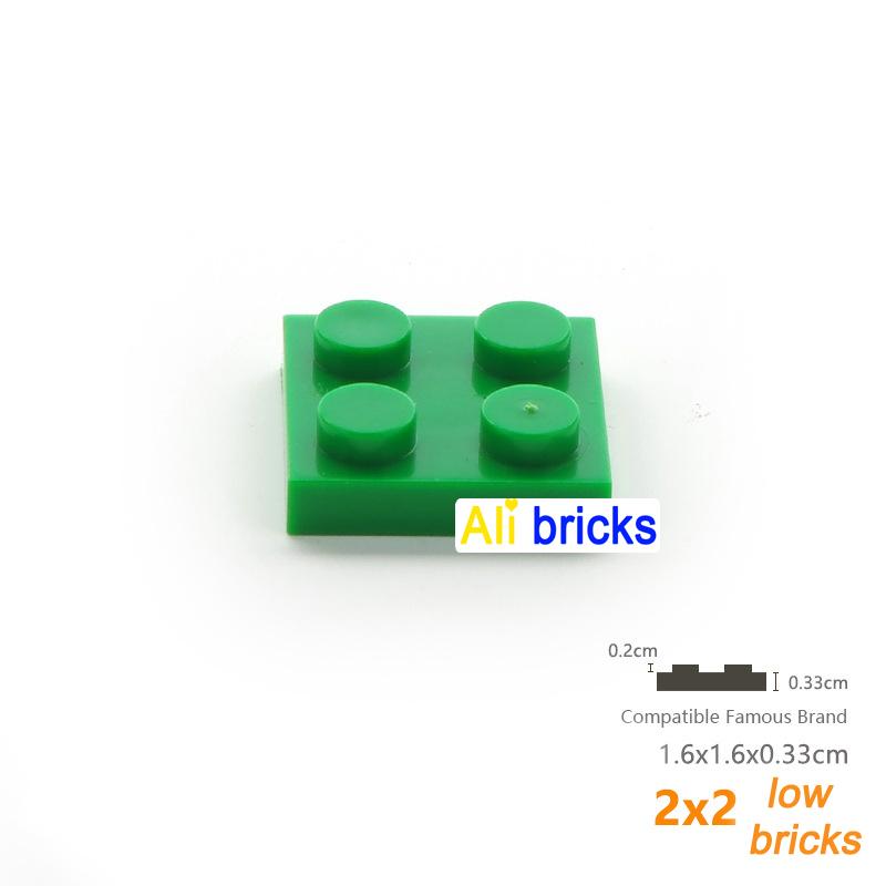 30pcs MOC Assemble Particles 3022 Thin Plate 2x2 Dots Building Blocks 2*2 Figures Bricks DIY Educational Creative Toy for Kids