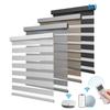 Customized Blackout Smart Tuya Google Wifi Control Exchangeable Motor Dual Layer Roller Zebra Blinds For House