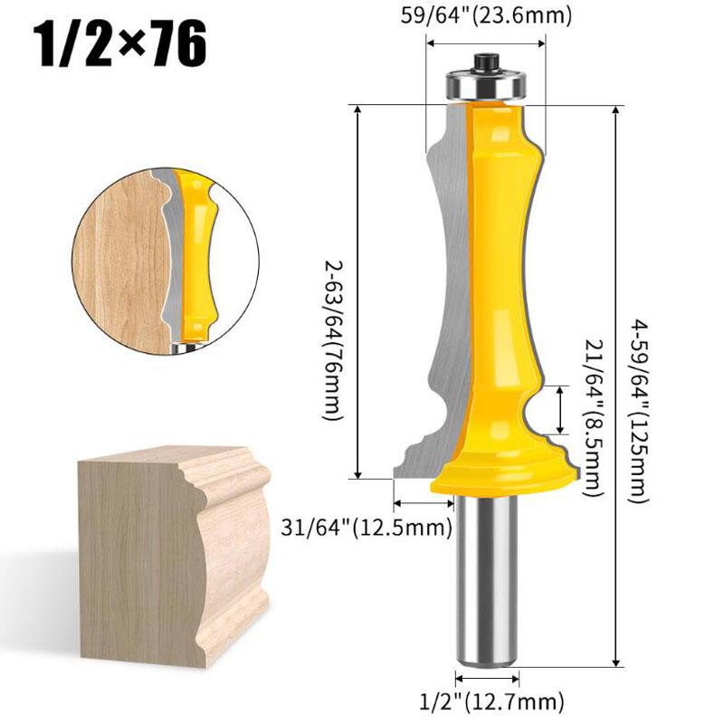 

Фреза для подлокотника High Line, фрезерная фреза по дереву, фреза для резьбы по дереву, инструменты для деревообработки 8 мм 12 мм, хвостовик 1/2 дюйма 1/2inch shank жёлтый