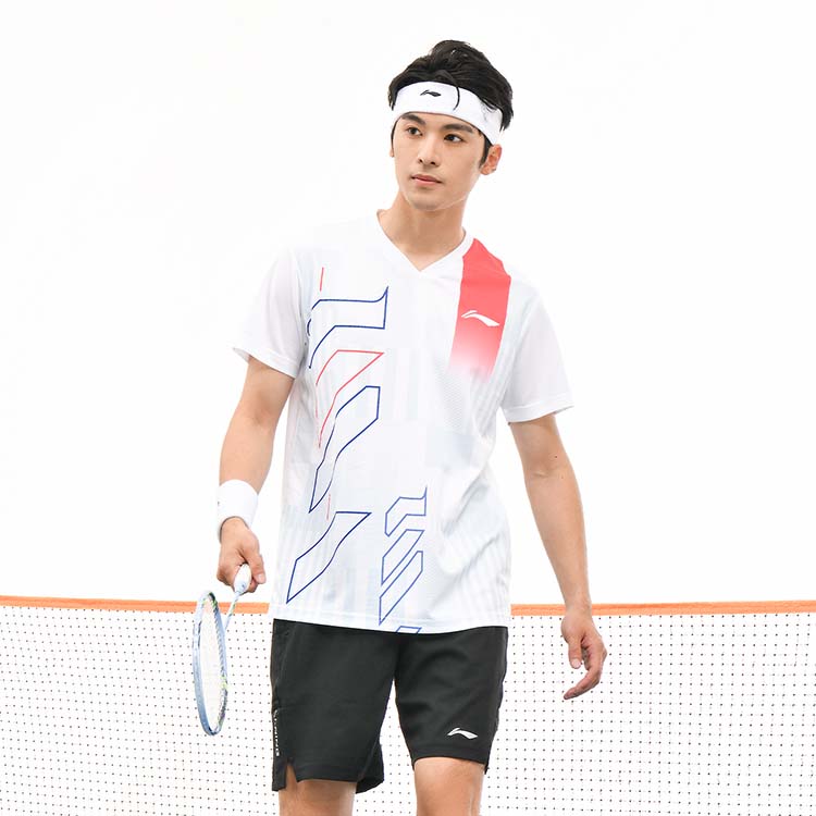 Li Ning Badminton Collection T Shirt Unisex Standard White AAYU269-2