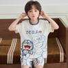 Boys Cotton Pajamas Set Short Sleeve Cartoon Print Kids Sleepwear Ages 8 Teens Home Wear