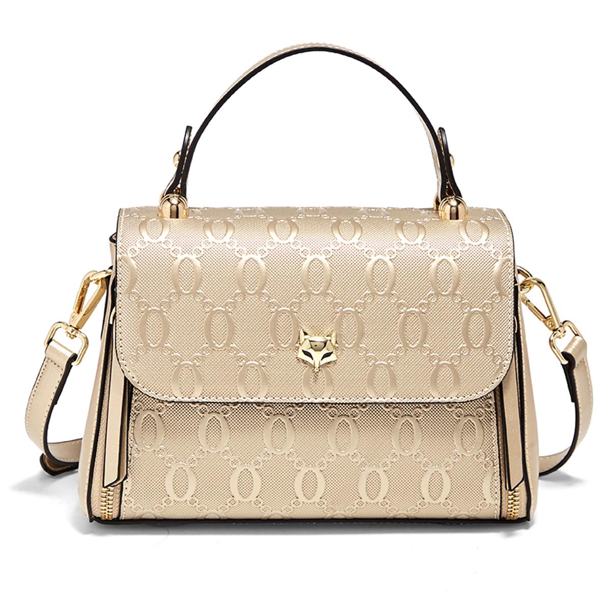 FOXER Lady s Handbag Shoulder Bag Split Leather 2026 Fashion Light Luxury Crossbody Bag Vintage Commute Female Messenger Bag