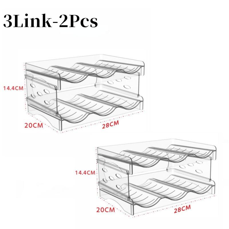 2Pcs Thickened Red Wine Rack Transparent Detachable Water Bottle Storage Rack Multi-layer Stacking Kitchen Cabinet Countertop