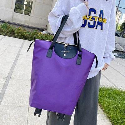 Foldable Shopping Bags Travel Rolling Pull Cart Trolly Bag With Wheels Reusable Grocery Cart Food Organizer Vegetables Bag