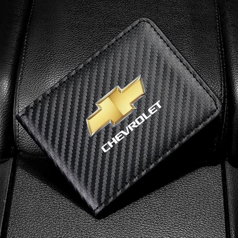 AABHI1 Car Sticker Carbon Fiber Car Driving License Package Cover For Chevrolet SS Z71 RT Captiva Colorado Cruze Spark Malibu Trax