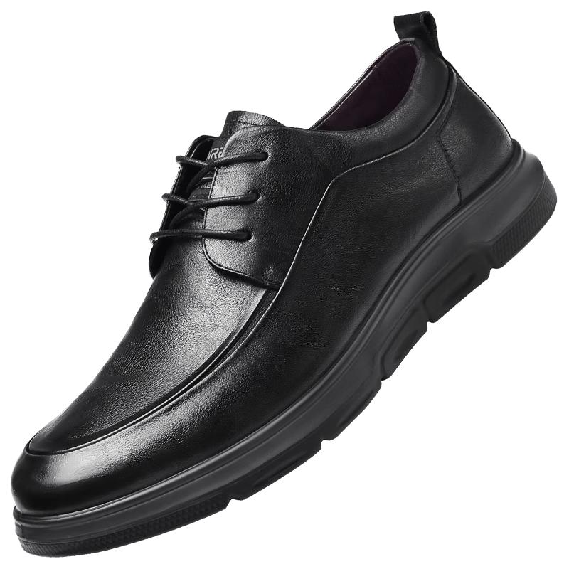Qiangren Men s First-Layer Cowhide Casual Derby Shoes 87010 44