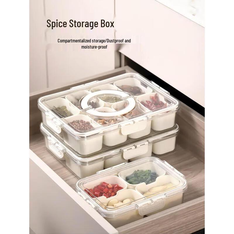 Plastic Kitchen Spice Storage Box