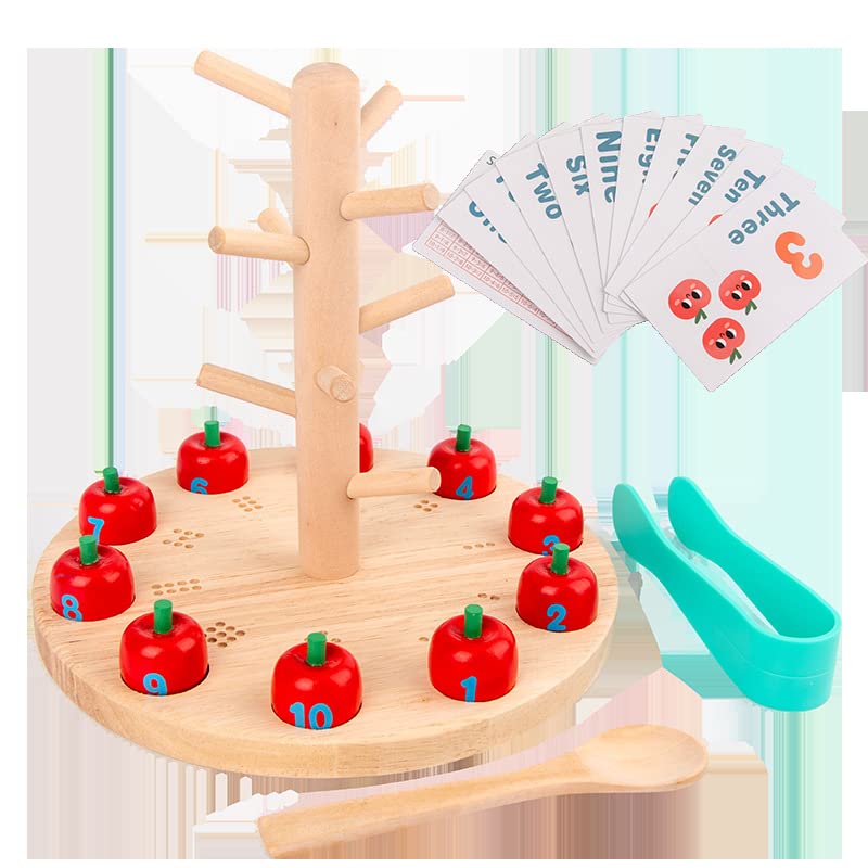 Revteds Wooden Puzzle Apple Tree Educational Toy Montessori Japan Food Safety Inspection Import Licensed Toys for Ages 3 and Up