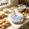 Handmade Chicken Kitchen Decor 2PCS Insulated Oven Mitts, Cute Shape Pot Holders, Heat Resistant Holders Cotton Gloves, for Farmhouse And Baking