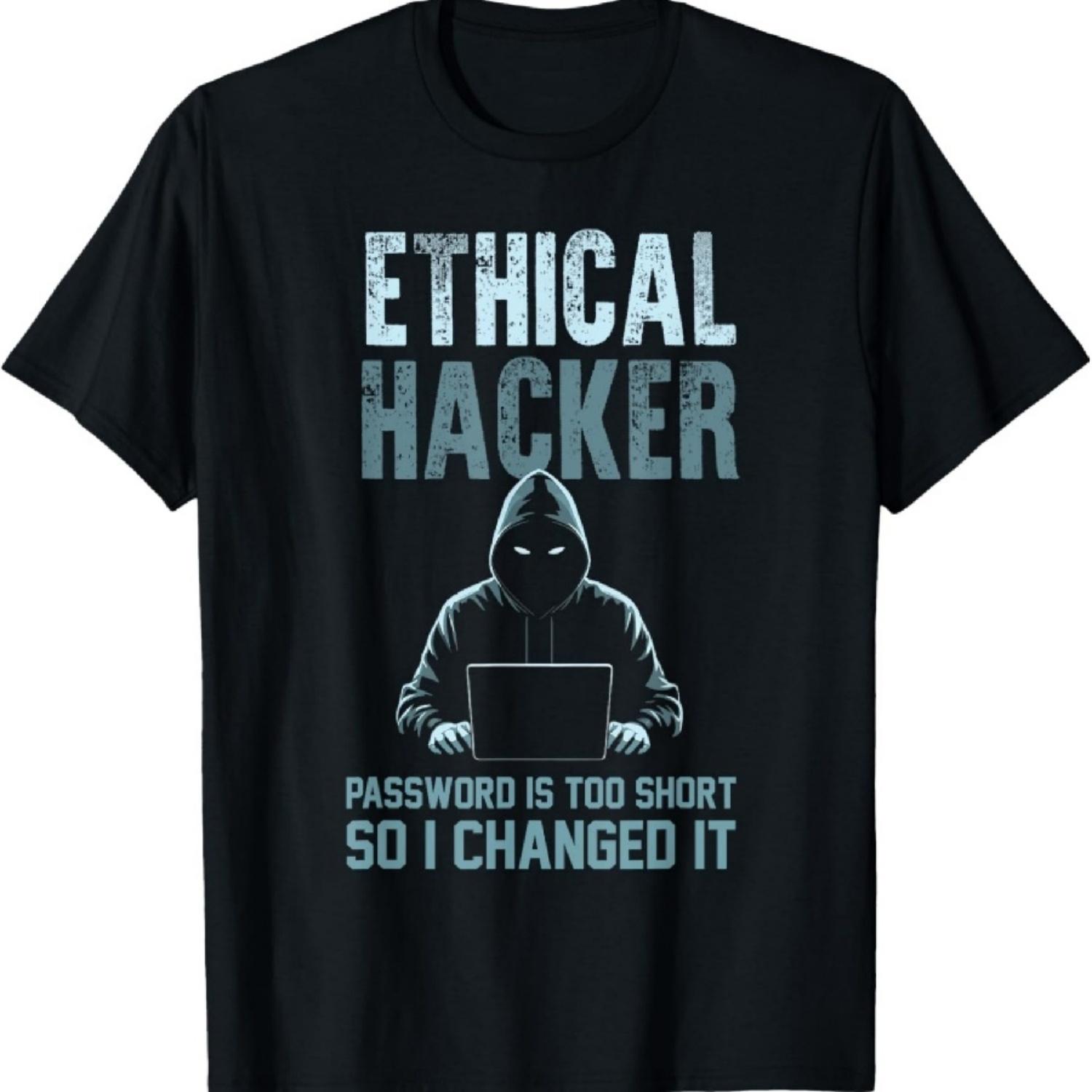 

Funny Ethical Hacker Your Password Is Too Short Mens Womens T-Shirt XXXXXL чорний
