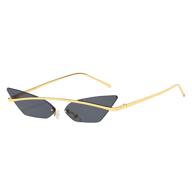 European & American Cat Eye Sunglasses - Unisex Metal Frame with Ocean Lens