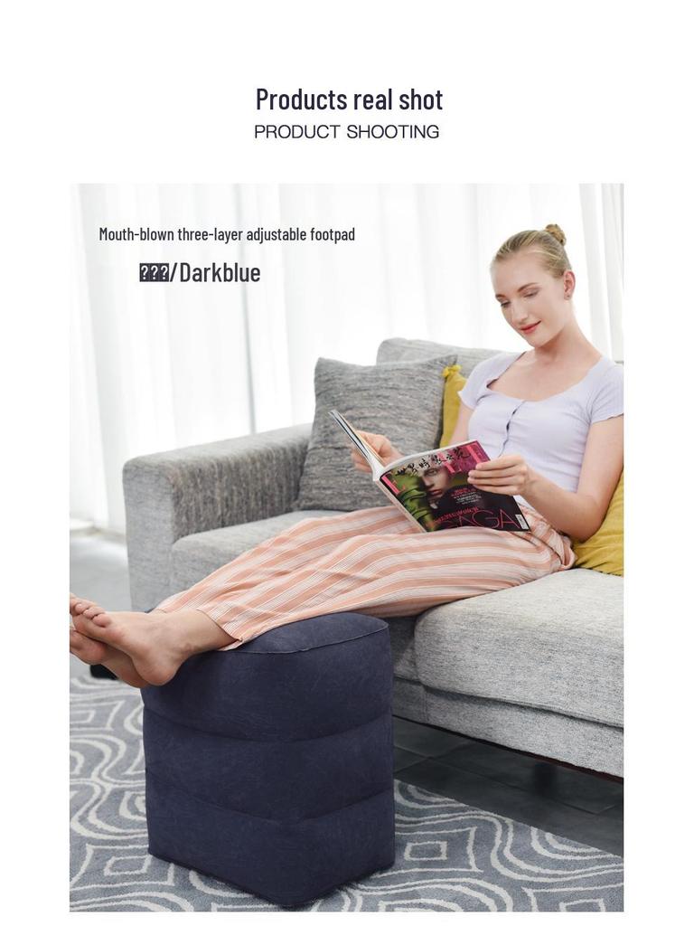 Portable Inflatable Footrest for Travel & Office