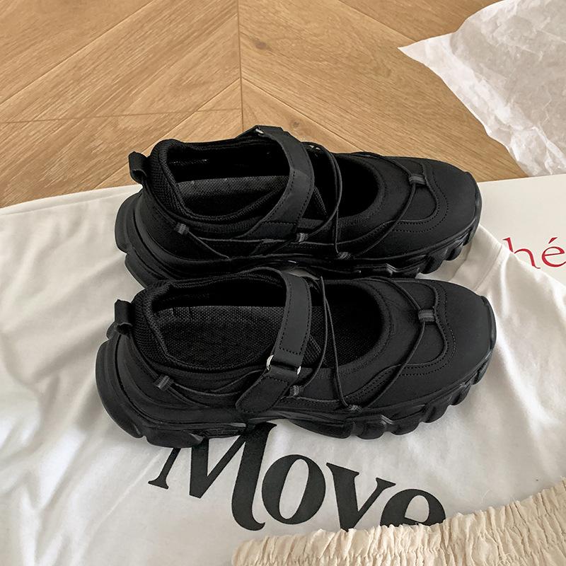 Fashion and Casual White Light Mouth Thick Sole Mary Jane Single Shoes Women's 2025 New Spring Versatile Height-increasing Dad Shoes