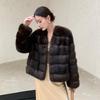 Imitation mink coat female Russian imported farmer imitation sable fur coat short young celebrity winter