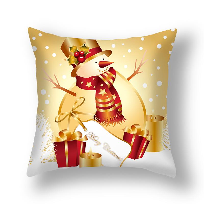 Christmas and New Year Decoration Pillowcase Sofa Cushion Cover Bedroom Room Home Decoration Christmas Gift 45x45cm