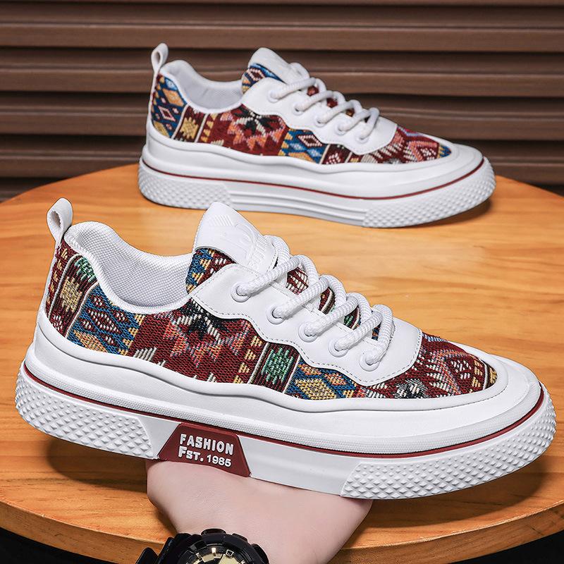 Mens Casual Sports Shoes New Outdoor High Quality Thick Sole Fashion Canvas Shoe Comfortable Breathable Luxury Men's Board Shoes