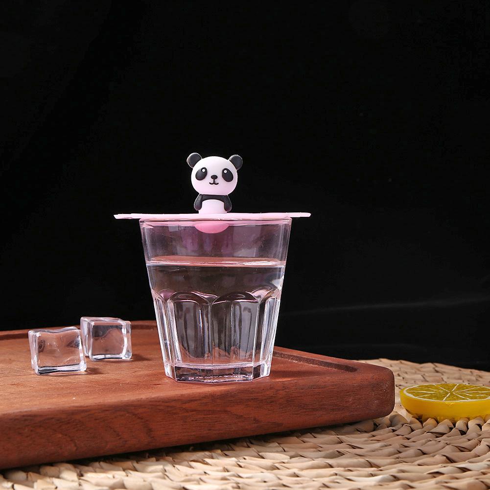 Anti-Dust Silicone Cup Lids Cartoon Cup Sealed Lid Cold/Heat Resistant Sealing Coffee Lid Caps for Coffee Beer Mug Wine Glass