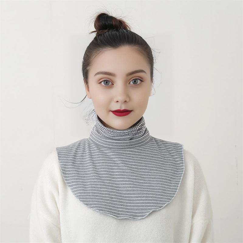 Fashion High Nack Fake Collar Neckerchief Detachable Collars Solid Color Winter Warm Scarf Women Shirt Collar