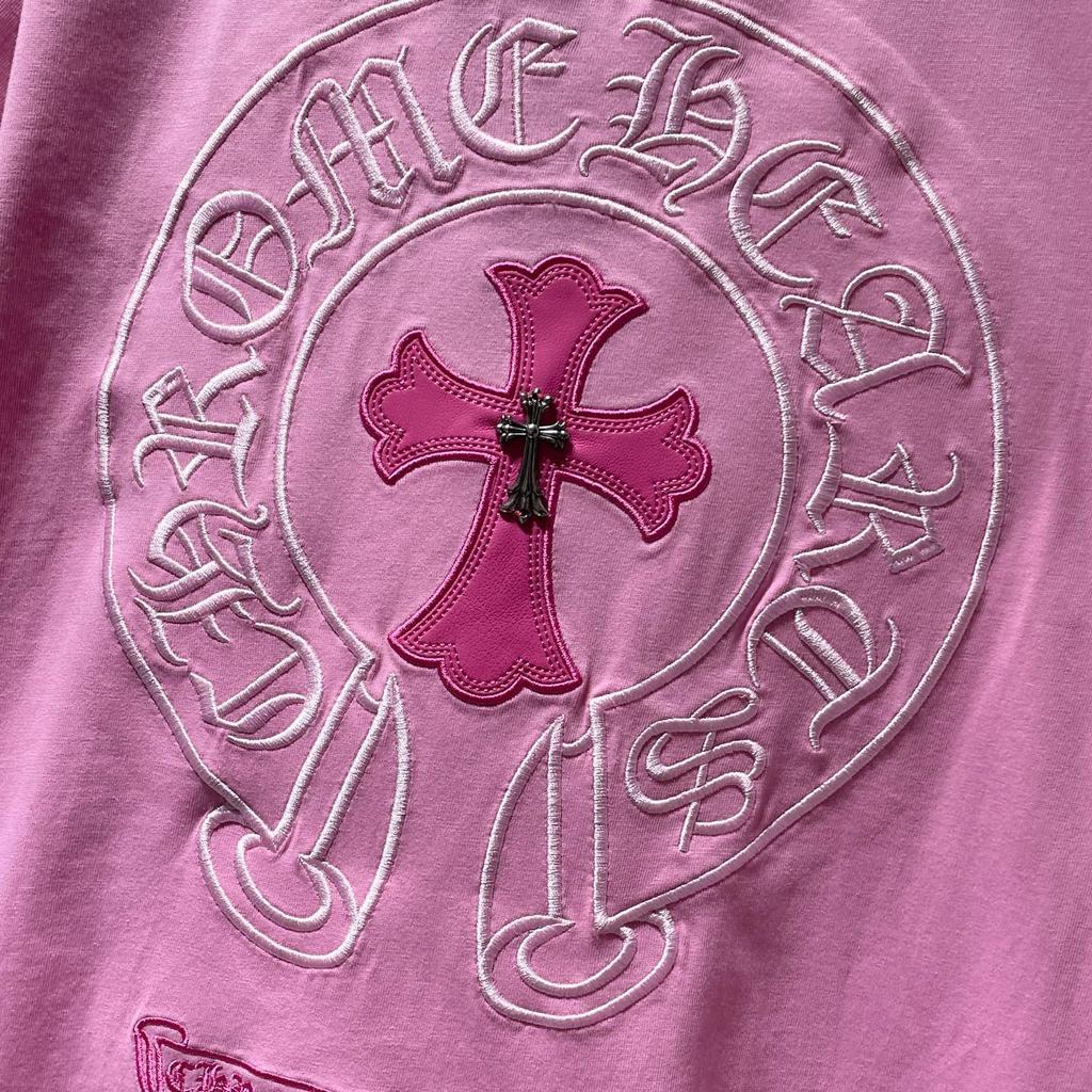 8760 CHROME HEARTS 2026 Lato Nowa Wysokiej Jakości Bawełniana Okrągły Dekolt Luźna Duży Rozmiar Męska i Damska Koszulka Koszulka dla Pary