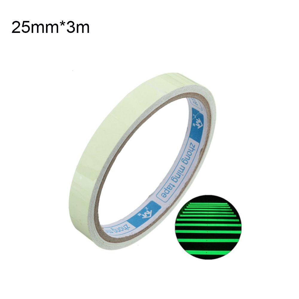 Fluorescent Tape Various sizes Warning Stickers Self Adhesive Glow In The Dark Green Luminous Tape