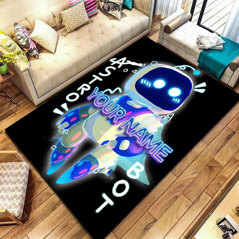 ASTRO BOT Custom Name Carpet Rug for Living Room Bedroom Home Sofa Decoration,Kids Play Non-slip Floor Mat