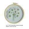 1 Set Starter Stitch Kit Adorable Wide Application Cotton Flax Floral Plant Pattern Beginner Embroidery Kit for Gift