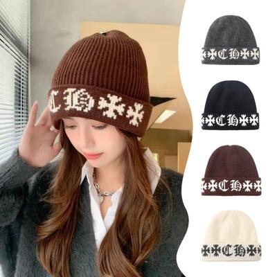 Thickened Knitted Hat, Fashionable Jacquard Wool Hat, Small and Versatile Couple Cold Hat In Autumn and Winter