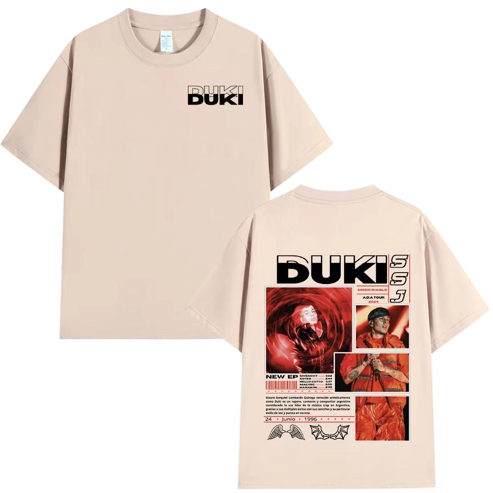 Rapper Duki ADA Tour Merch T-shirt Men's Women Clothing Vintage Short Sleeve T Shirt Cotton Cozy Oversized T-shirts