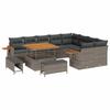 Garden Sofa Set 12 Pieces Grey Poly Rattan