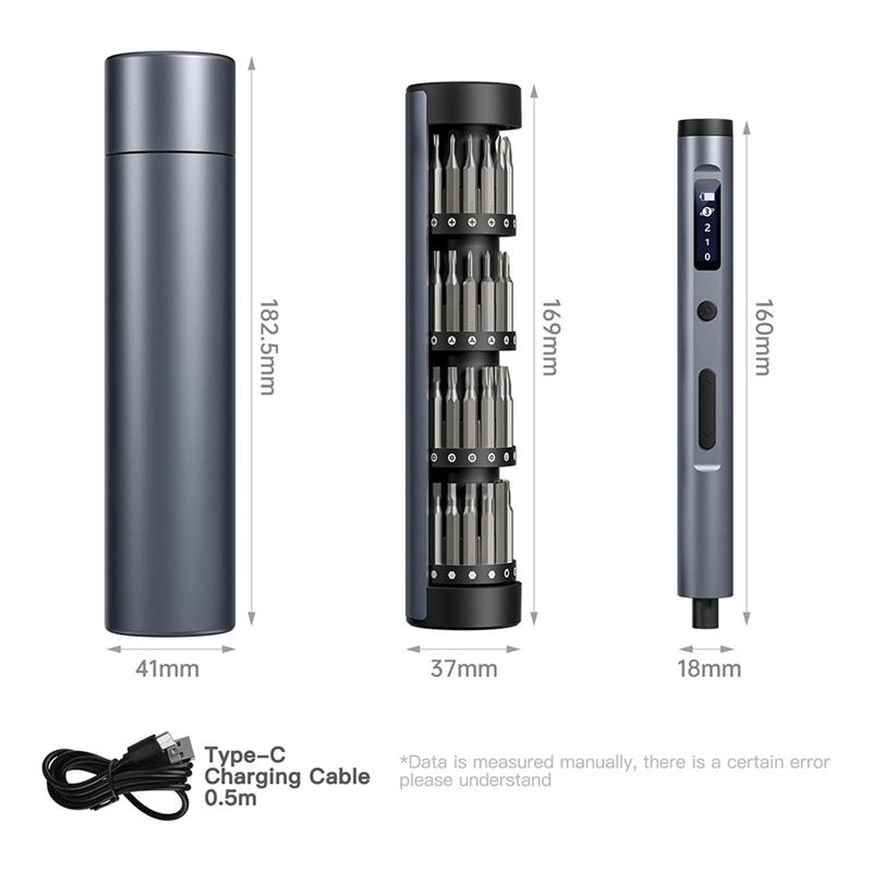 A95I-62 In 1 Electric Mini Cordless Screwdriver Set With 4 LED Lights, 3-Level Torque, For Laptop/PC/Phone/Watch/Camera