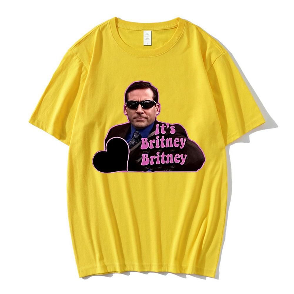 Michael Scott Homage The Office Men T-shirts Tv Series Dwight SchruteJim Halpert It's Britney Graphic T-shirt Streetwear Unisex