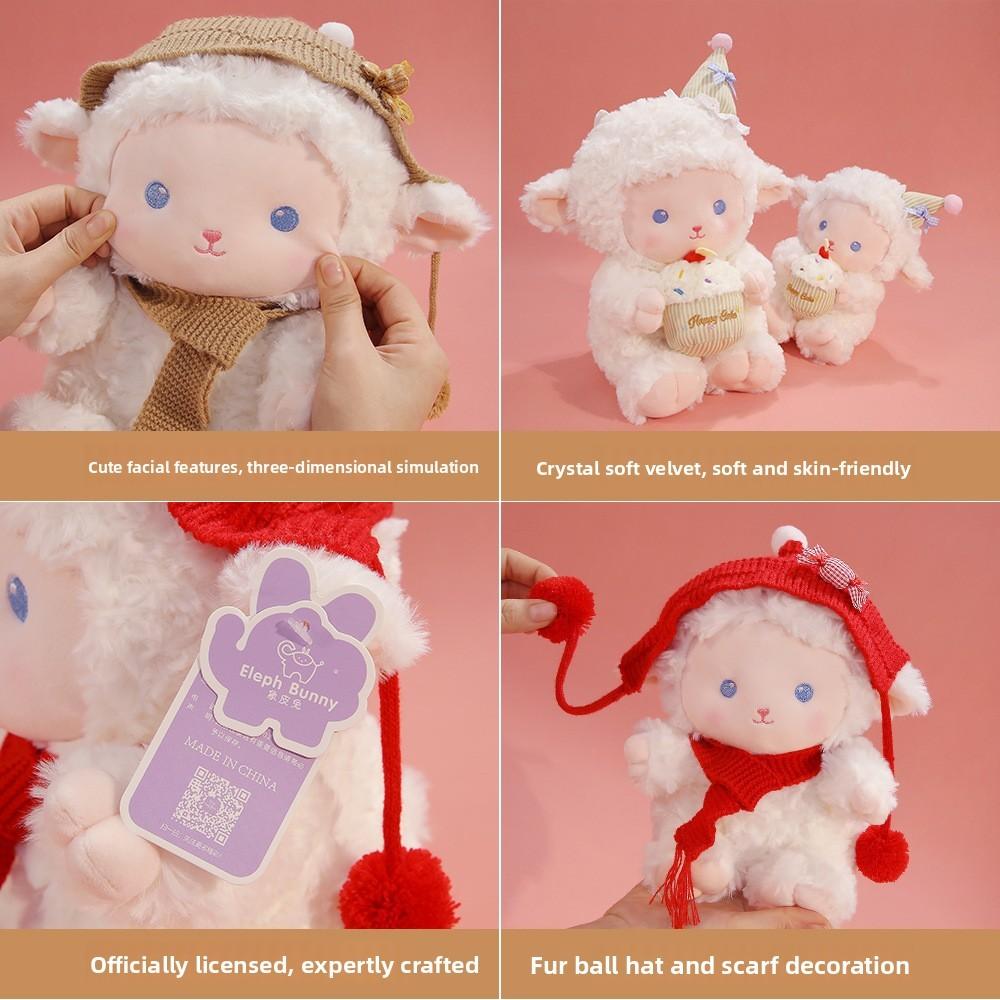 Plush Sheep Mousse Toy With Soft Polyester Filling For Gift Giving And Collecting