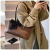 Fashion New Simple Personalized Texture Portable Underarm Bag Women's Solid Color Versatile Commuter Shoulder Bag