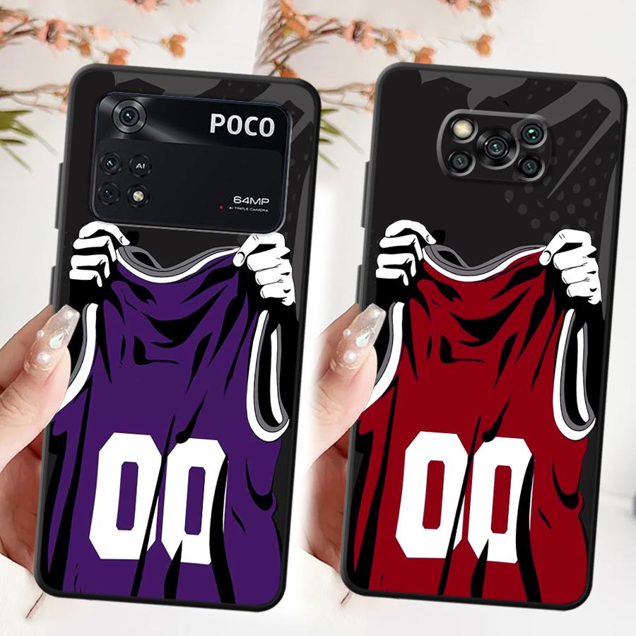 Handyhülle Case für Xiaomi Poco F8 X3 X4 X5 X7 Pro M3 M4 M7 Pro C75 C61 F3 C50 F1 M5 C71 Trikotnummern