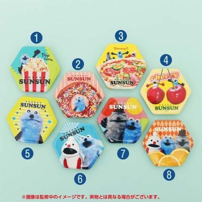 Puppet Hexagonal Badge Collection Box of 8 Sun-Sun