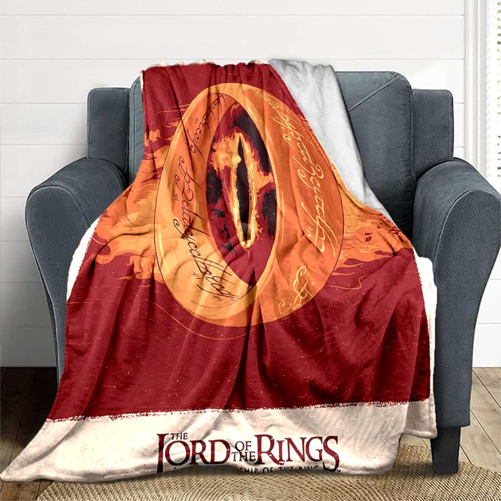 1pc The Lord of the Rings Flannel Throw Blanket - HD Printed Lightweight Soft Warm All-Season Blanket for Sofa, Bed, Travel075