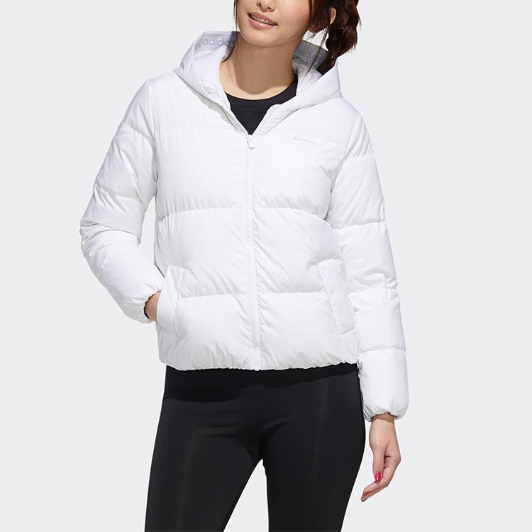 Adidas Neo Hooded Down Jacket Women Outerwear White GJ8794