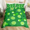 Pickleball Duvet Cover Full Size Ball Sports Gaming Bedding Set Yellow White Quotes Comforter Cover Black Microfiber Quilt Cover