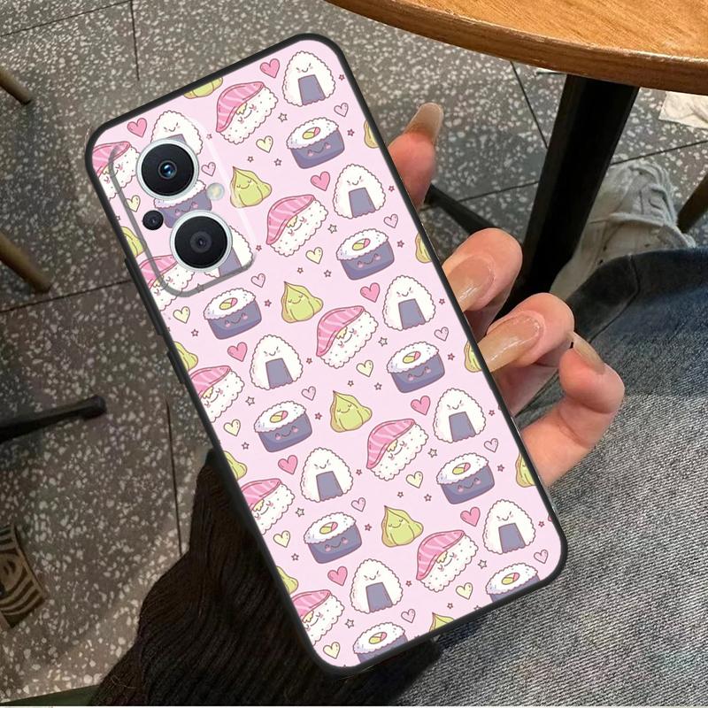 Kawaii Sushi Crowd For OPPO Reno 10 11 12 13 14 Pro 7 8 Lite 8T 11F 12F 13F 14F OPPO Find X8 X9 X5 X6 Pro Case