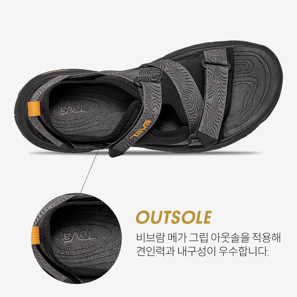 Teva Vibram Sole Men'S Grandview Max Sandals (Blk) Stvm2514770-Blk