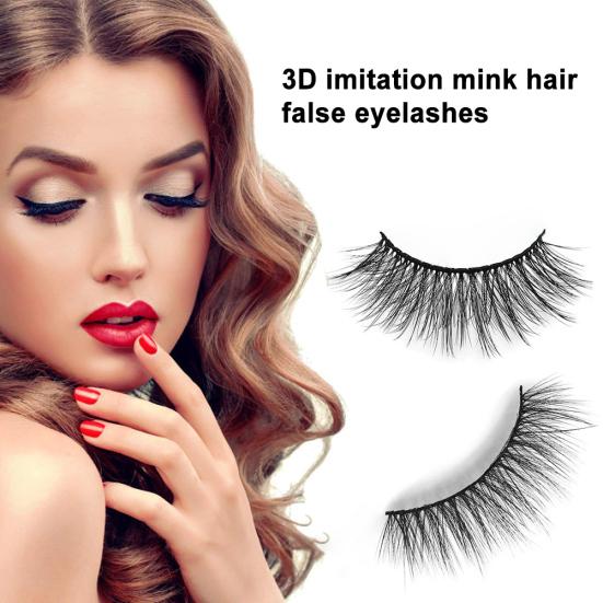10Pairs 3D Long Faux Mink Fur Thick False Lash Eyelashes Extension Eye Makeup