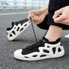Large-sized new flying weave sports and casual couple shoes, men's outdoor anti-slip and wear-resistant running shoes