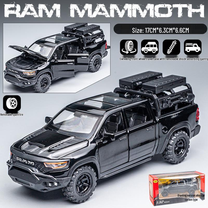 Dodge Tyrannosaurus Mammoth 1/32 Alloy Off-Road Car Model Toy Ornament