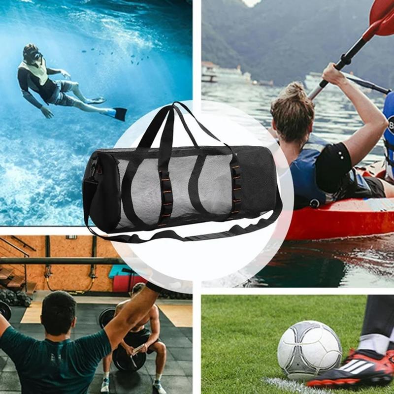 Mesh Dive Bag, Extra Large Mesh Travel Duffle For Scuba Diving And Snorkeling Gear & Equipment - Dry Bag Hold Mask, Fins, Snorke