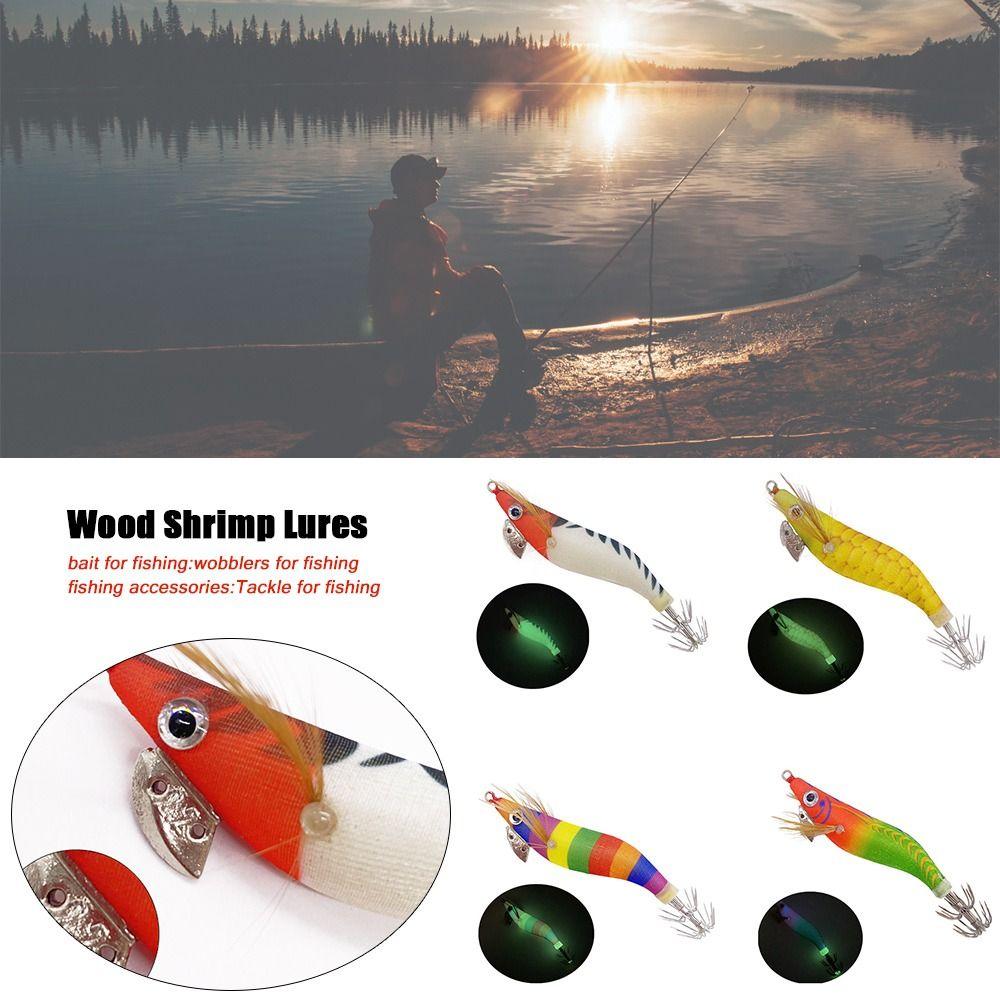 hot Lead Sinker Simulation Jigs weave Squid Hook Octopus Bait Fishing ... - Memory Forwarding Wood Shrimp Plastic .