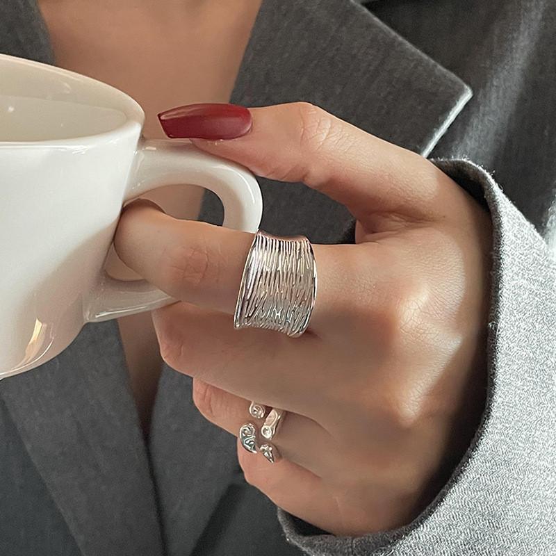 Exquisite Geometric Adjustable Copper Ring For Women In Chic Ins Style Perfect For Fashionable Outfits And Casual Wear