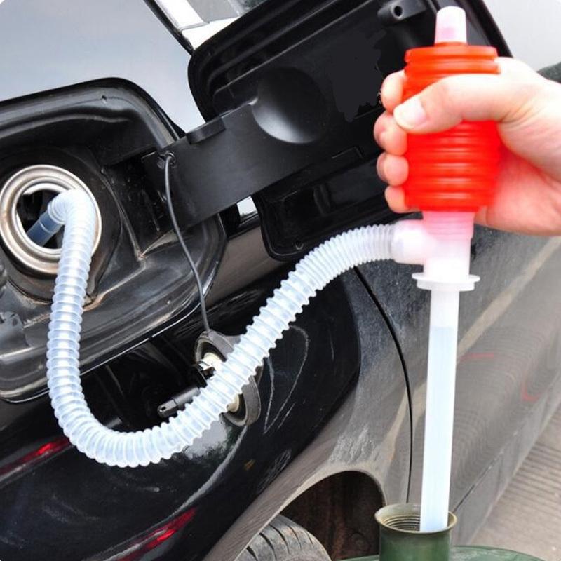 Car Truck Fuel Oil Gasoline Diesel Transfer Sucker Hand Pump Manual Siphon Suction Water Chemical Liquid Pump Universal Car Tool