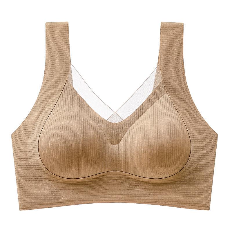 

Бесшовный бюстгальтер-майка пуш-ап с эффектом «нюд» против провисания - без косточек и комфортной посадки для маленькой груди M [40-50kg]