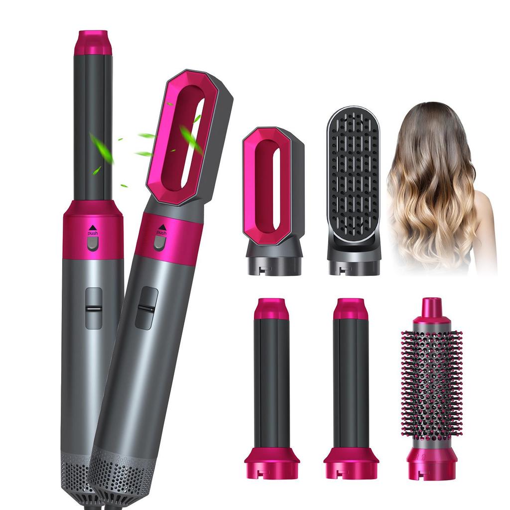 5-in-1 Air Curl Hot Brush: Straighten, Curl, Blow-Dry, Household Use Only (No Domestic Sales Support)