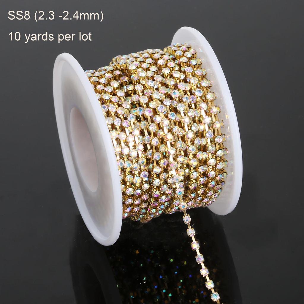 Wysokiej Jakości Łańcuch Pazurkowy Cyrkonia AB Aurora DIY Dekoracja Odzieży